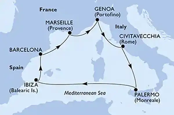 krstarenje zapadnim mediteranom sicilija i ibiza